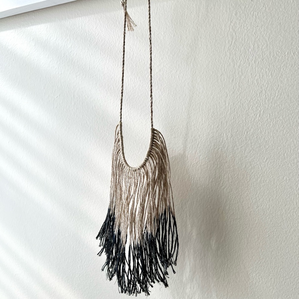 ❌SOLD❌ Fringe (maybe hemp?) Dip-Dyed Necklace Artist Collab w/ Urban Outfitters
